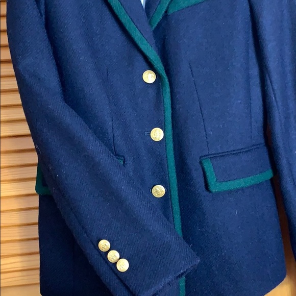 Brooks Brothers Women’s Navy and Green Blazer - Picture 3 of 7